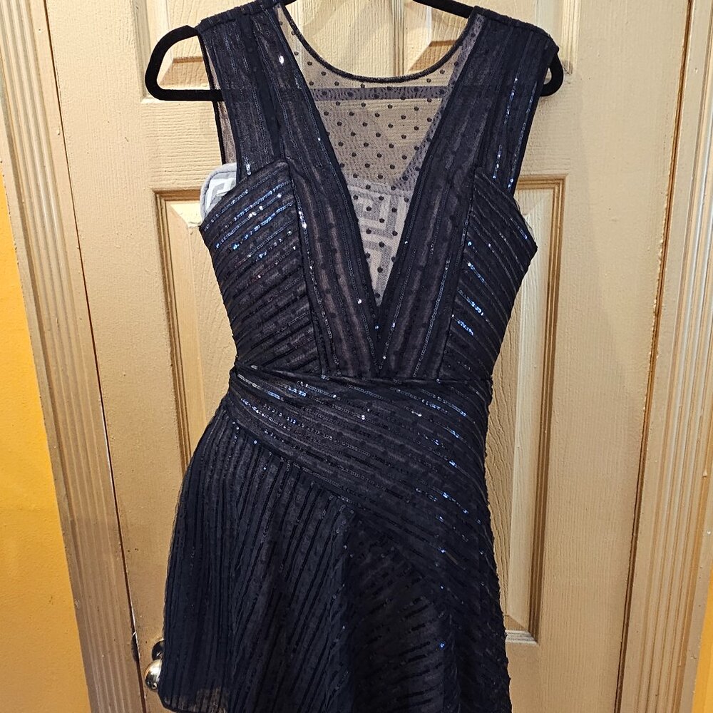 BCBG MaxAzria - Glitter mini dress Black size 04